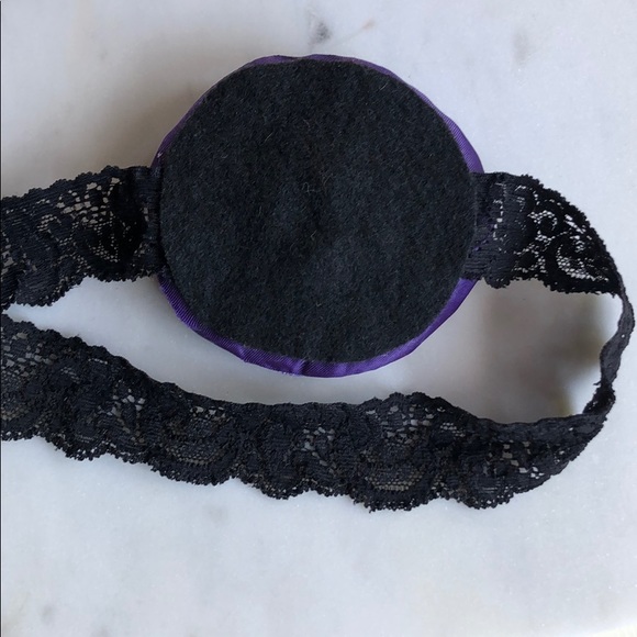 Little Lovelies | Purple & Black Floral Lace Headband - Picture 7 of 9